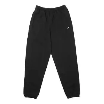Брюки men's lab logo retro classic fleece lined bundle feet sports pants/trousers/joggers Nike, черный