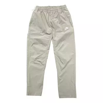 Брюки men's solid color logo straight-leg casual pants/trousers autumn light brown Nike, мультиколор