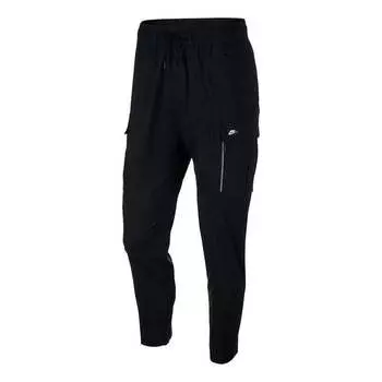 Брюки men's sportswear cargo big pocket casual black long pants/trousers Nike, черный