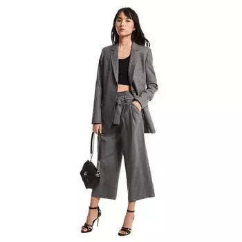 Брюки Michael Michael Kors Striped Stretch Wool, серый