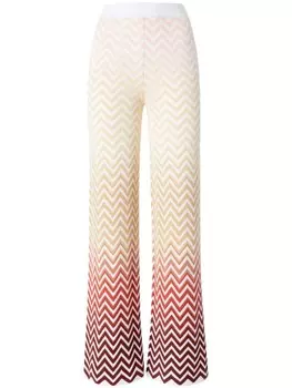 Брюки Missoni с узором «зигзаг», белый