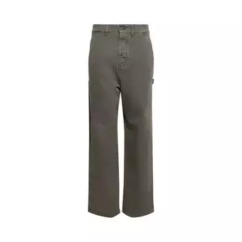 Брюки Miu Miu Garment-Dyed Gabardine Pants 'Olive Green', зеленый