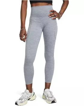 Брюки Nike Dri-FIT One High Rise 7/8 Packet Tights, цвет Smoke Grey/Heather/Black