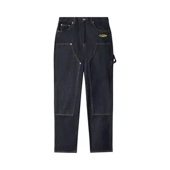 Брюки Off-White Wave Off Denim Skate Carpenter, цвет Индиго/Желтый