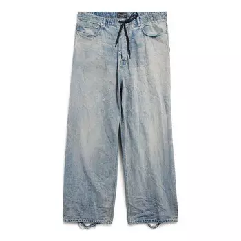 Брюки oversized baggy pants 'light blue' Balenciaga, голубой