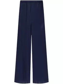 Брюки-палаццо Emporio Armani из жаккарда, синий