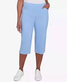 Брюки Petite Classics Flat Front Allure Clamdigger Alfred Dunner, фиолетовый