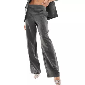 Брюки Pieces Wide Leg Tailored, серый