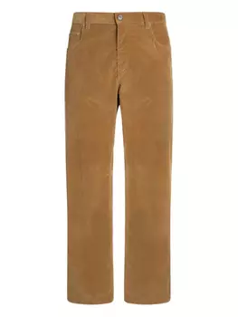 Брюки прямого кроя из вельвета ETRO, желтый