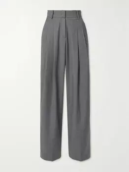 Брюки прямого кроя со складками Gelso из смеси TENCEL The Frankie Shop, цвет Charcoal