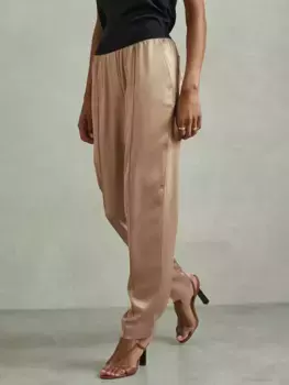 Брюки Reiss Elea Satin, цвет champagne