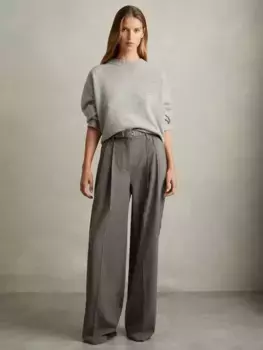 Брюки Reiss Freja Wide Leg, серый
