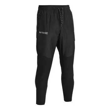 Брюки rush woven pants 'black' Under Armour, черный