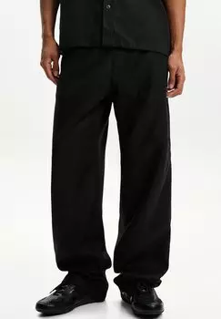 Брюки RUSTIC WIDE Bershka, черный