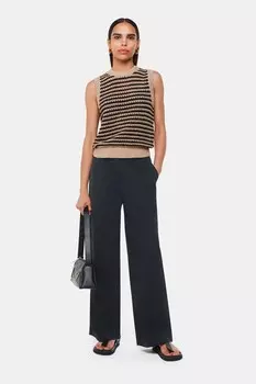 Брюки ruth wide leg Whistles, серый