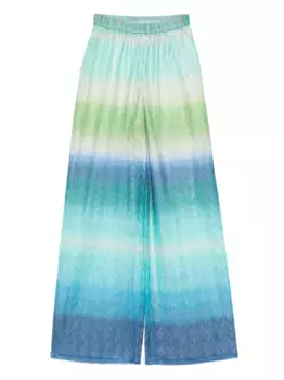 Брюки с эффектом градиента Missoni, зеленый