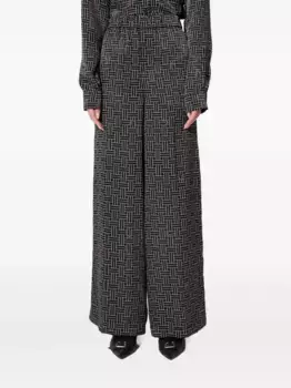 Брюки с геометрическим рисунком KENZO, черный