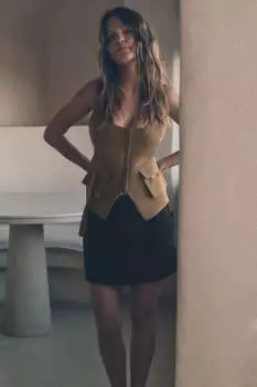 Брюки с карманами Zara, черный