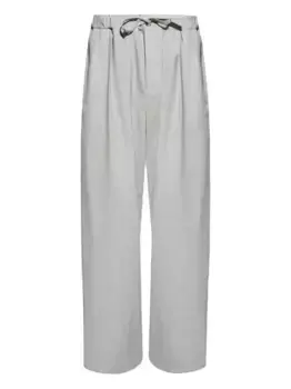 Брюки с кулиской и складками LOEWE, серый
