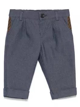 Брюки с логотипом FF Fendi Kids, синий