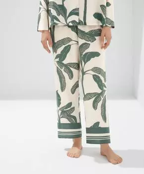 Брюки с пальмовым принтом OYSHO