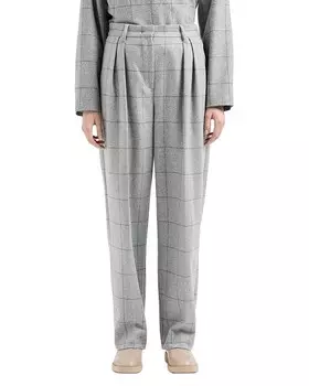 Брюки с принтом Emporio Armani Windowpane, серый