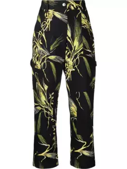 Брюки с принтом MSGM, черный
