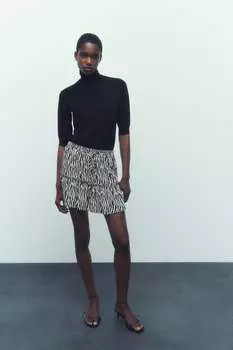Брюки с принтом Zara, зебра