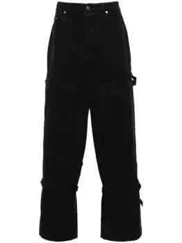 Брюки с ремешками OFF-WHITE, черный