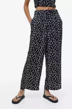 Брюки с рисунком H&M, черный