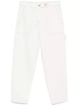 Брюки с тисненым логотипом Emporio Armani, белый
