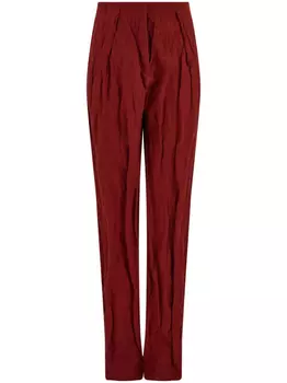 Брюки с жатым эффектом Ferragamo, красный
