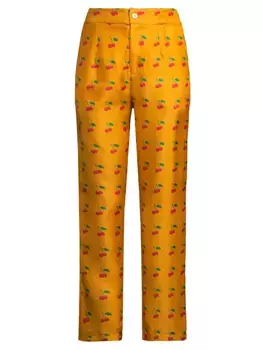Брюки Salome с вишневым принтом Lisou, цвет mango cherry