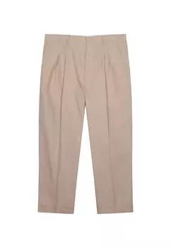 Брюки SEIDENSTICKER Regular Pleat-Front Pants Studio, бежевый