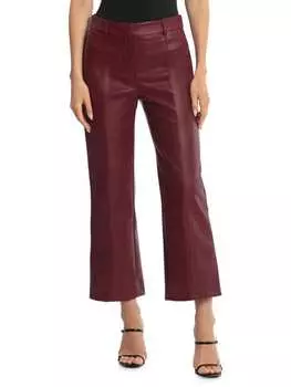 Брюки Широкие Avec Les Filles из искусственной кожи, oxblood