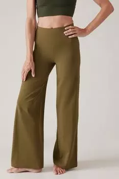 Брюки широкого кроя Elation Athleta, зеленый