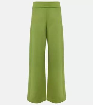 Брюки широкого кроя leisure levante Max Mara, зеленый