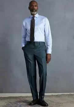 Брюки SIGNATURE ZIGNONE TEXTURED CHECK REGULAR FIT Next, синий