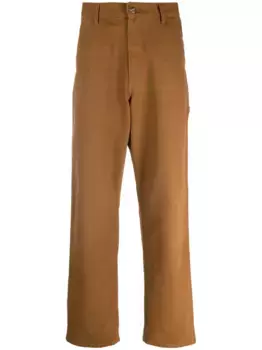 Брюки Single Knee прямого кроя CARHARTT WIP, коричневый