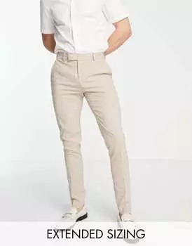 Брюки скинни каменного цвета ASOS DESIGN