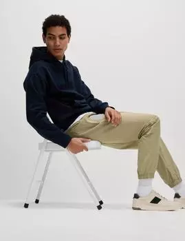 Брюки Slim Fit с текстурированными манжетами Marks & Spencer, песочный