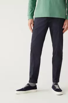 Брюки со средней талией Marks & Spencer, синий