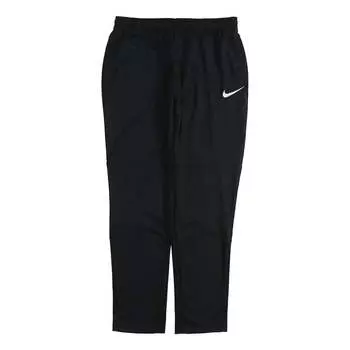 Брюки soccer/football training quick dry running casual sports long pants black Nike, черный