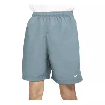 Брюки solo swoosh shorts 'blue grey' Nike, синий