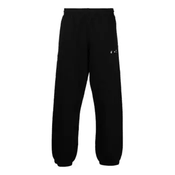 Брюки ss21 alphabet logo printing arrow sports pants loose fit black Off-White, черный