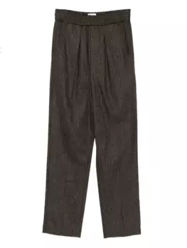 Брюки строгого кроя в тонкую полоску ISABEL MARANT, коричневый