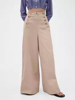 Брюки STUDIO SAILOR PANT GAP, коричневый