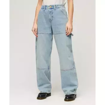 Брюки Superdry Mid Rise Denim Carpenter, синий