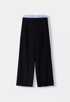 Брюки TAILORED Bershka, черный деним