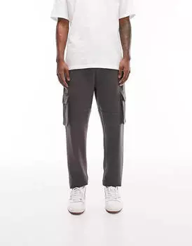 Брюки Topman Cargo Jogger, темно-серый